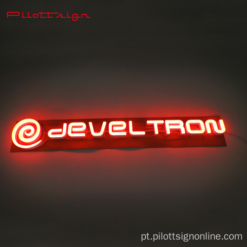 Sinal de logotipo acrílico ao ar livre letras de néon personalizadas